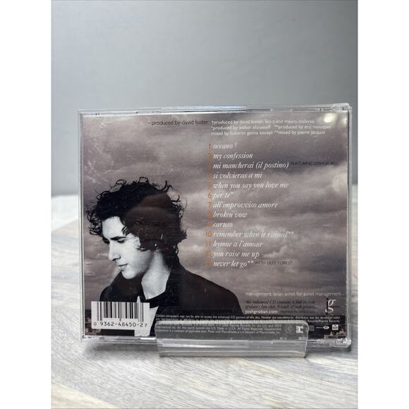 Josh Groban – Josh Groban (Debut CD, 2001, Warner Bros.) - Picture 2 of 5
